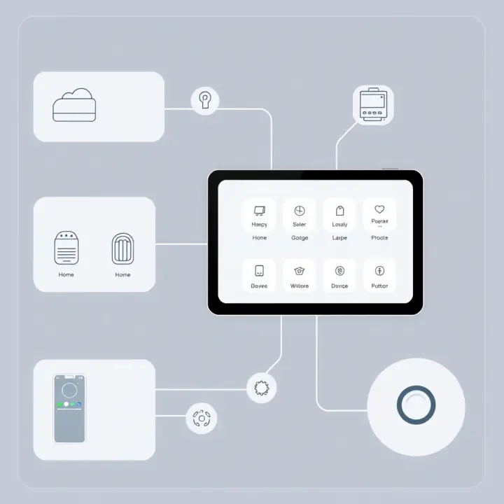 smart home automation system interface with connected devices